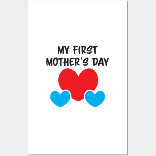 My First Mother's day mother of twin boys Posters and Art